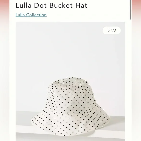 NWT Anthropologie Lulla Dot Bucket Hat NWT NWT $48 ~ ANTHROPOLOGIE ~ Lulla Polka Dot Bucket HAT One  main image 3